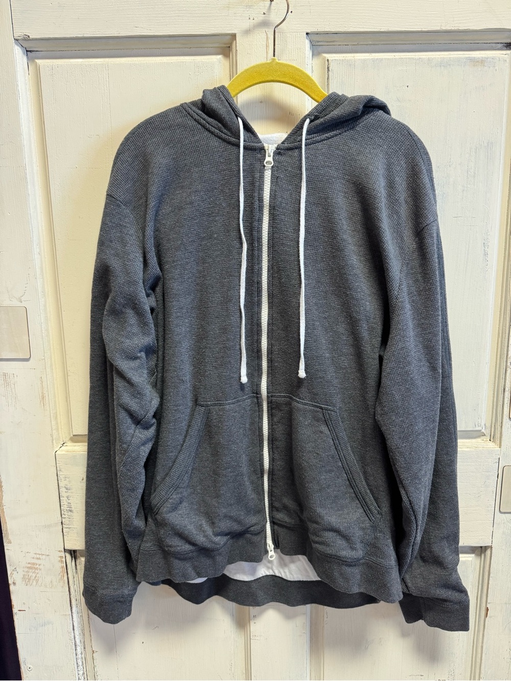 Men's Vince Gray Zip-Up Hoodie Sweater